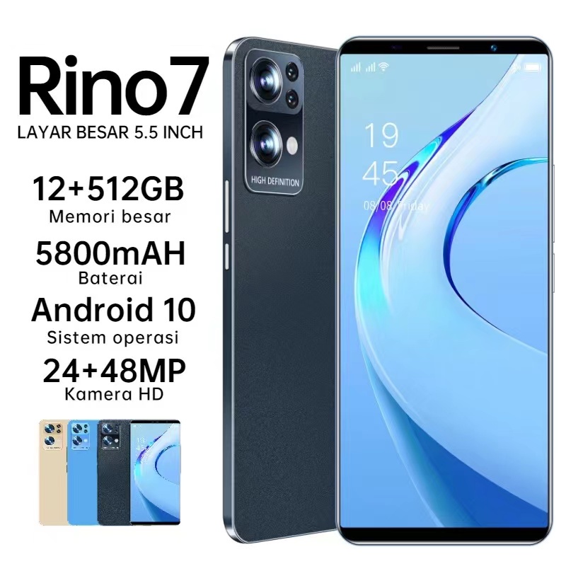 【COD+Pengiriman lokal】Galaxy Rino7 Pro Hp Smartphone RAM 12GB+512GB handphone murah promo cuci gudan