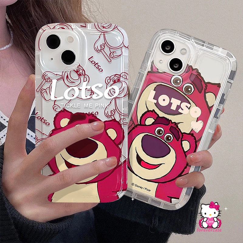 Kartun Lucu Strawberry Bear Manyo Case Realme C15 C35 C3 C11 C20 C12 C55 C30 C30S 7i C17 C21Y C33 C25Y C20A C25s C25 5 6i 5s 5i Narzo 20 30A Airbag Lembut Bening Cover