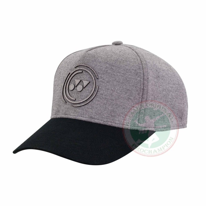 SALE -YONEX SOUVENIR CAP 198 220 H-S / TOPI YONEX / TOPI PRIA YONEX ORIGINAL - GREY  3.1.23