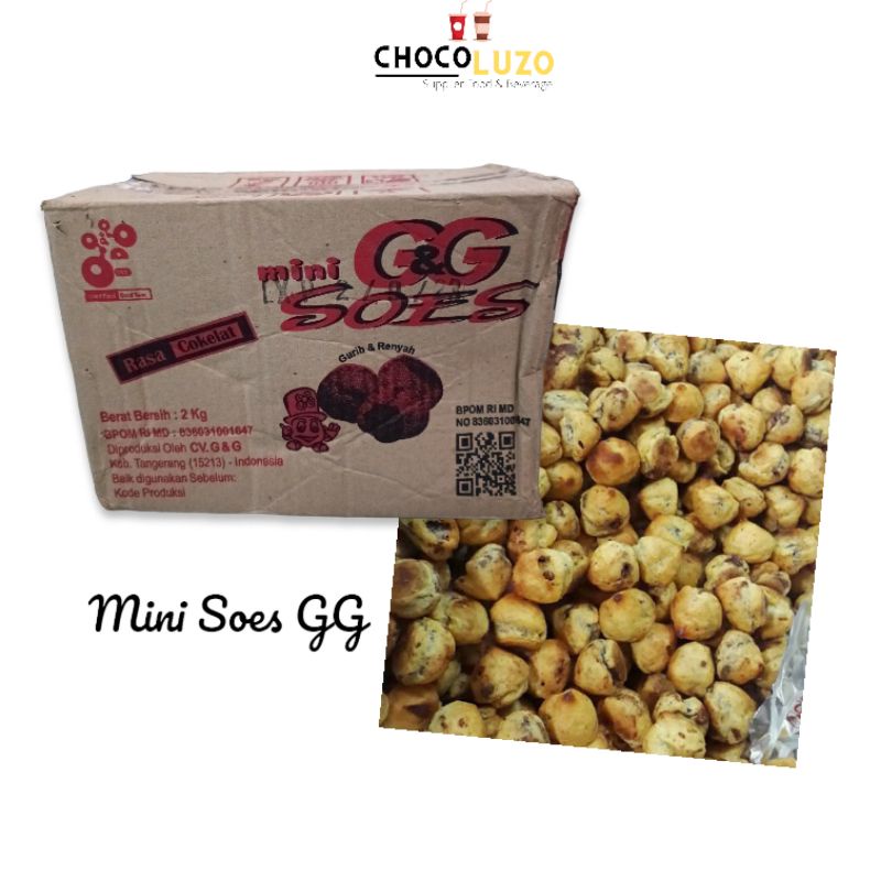 

250 gr Mini Soes GG - Sus Soes Kering Coklat Renyah