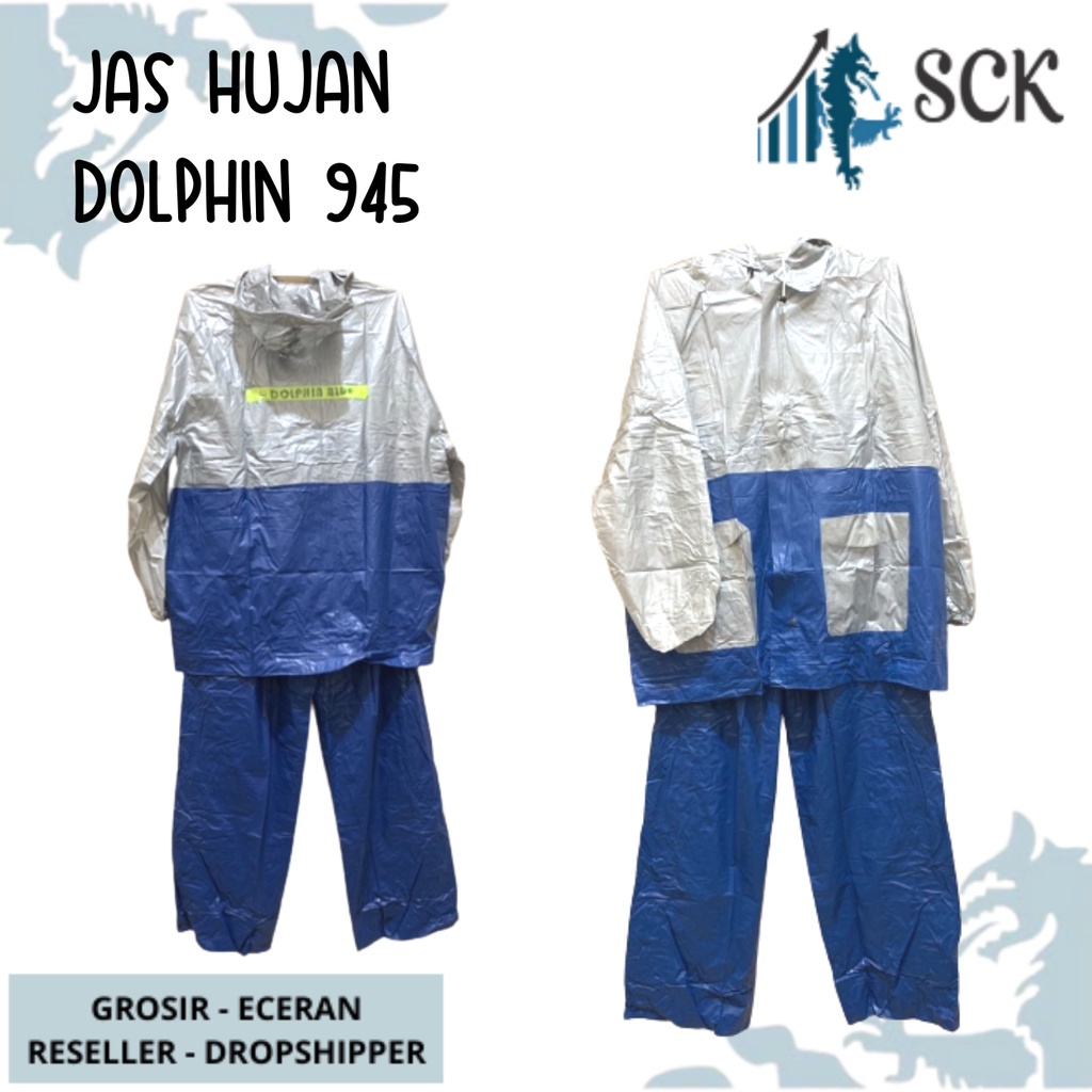 Jas Hujan DOLPHIN 945 Sporty / Jas Hujan  Pria Wanita Jas Hujan Metalik Murah - sckmenwear GROSIR