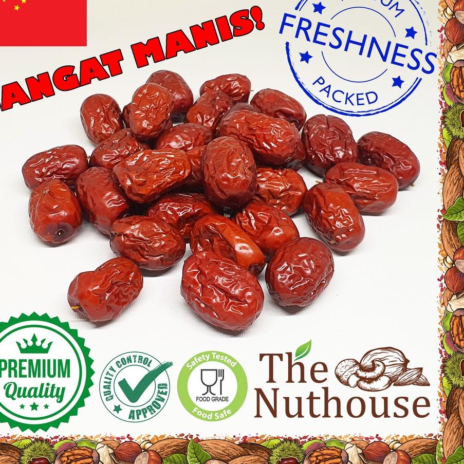 

► 1kg Dried Red Dates / Kurma Merah / Angco / Hong Zao [PREMIUM MEDIUM] Ω