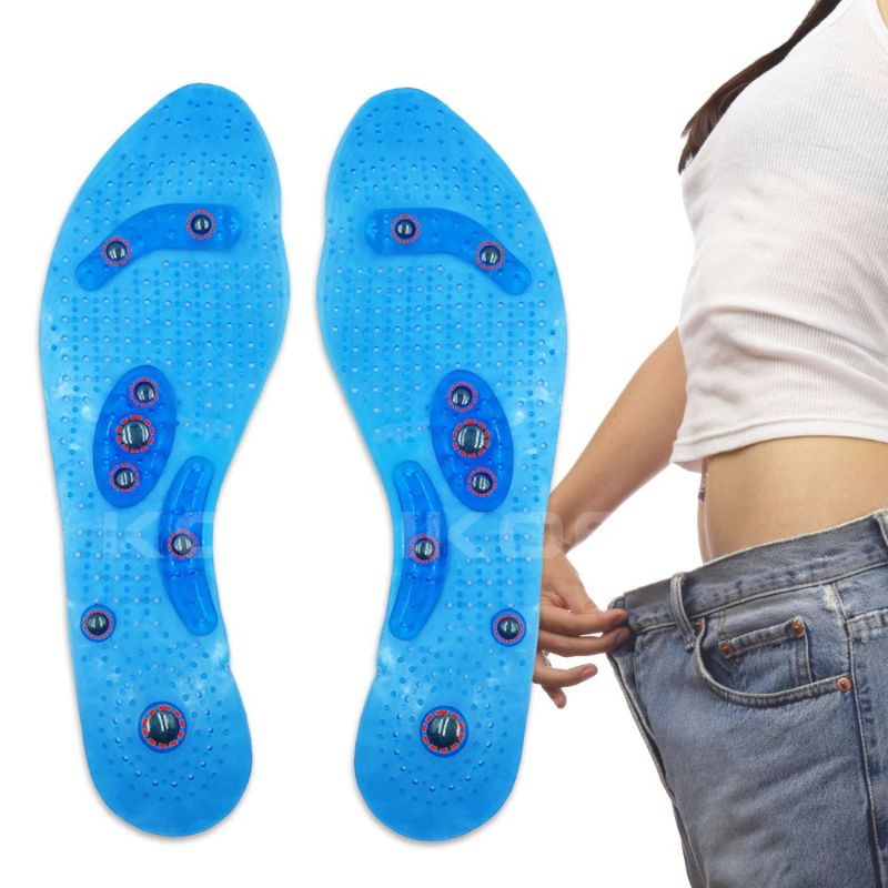 ALAS KAKI MAGNETIK SLIMMING ALAS SEPATU TERAPI KESEHATAN SILICON GEL PAD MAGNETIC SLIMMING