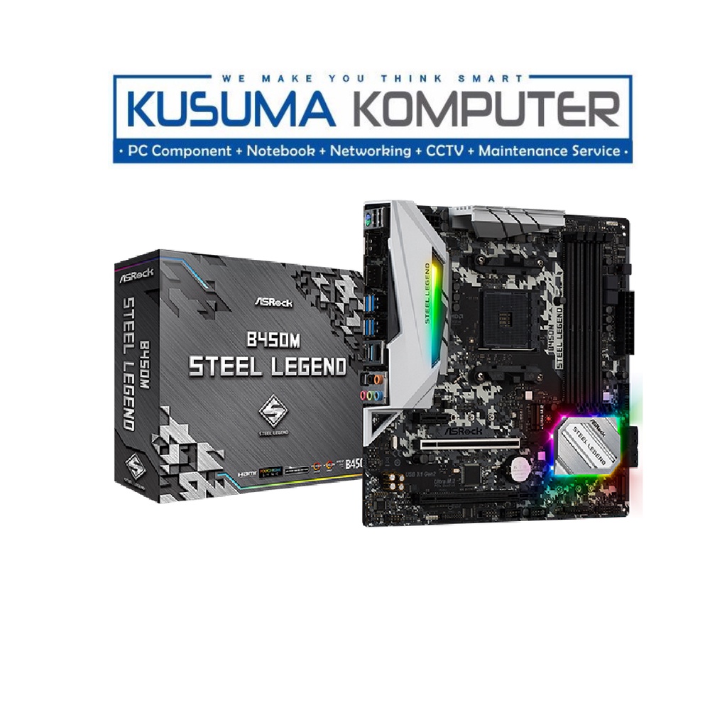 ASRock B450M Steel Legend 4 x DDR4 DIMM AM4