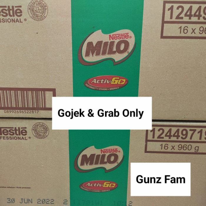 

[ COD ] Grosir Milo Professional khusus gojek dan grab!