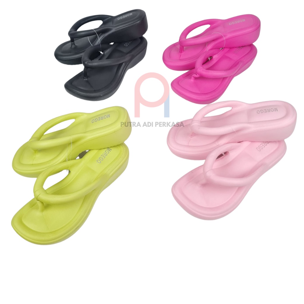 Sandal Wedges Wanita Jelly Tinggi Fashion Korean Style MOREGO 8211