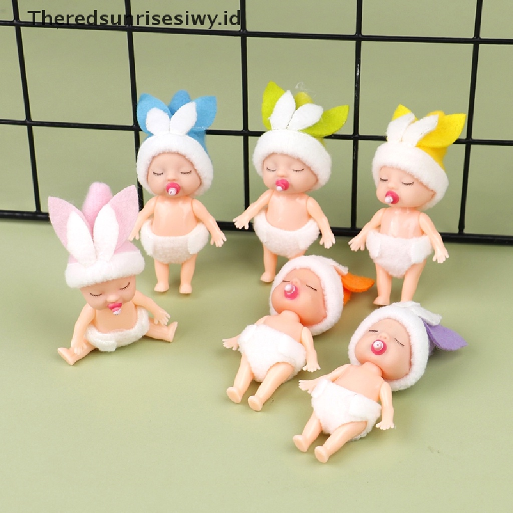 # Baju Lebaran # Boneka Rumah Elf Boneka Paskah Dot Bunny Baby Elf Doll Mainan Boneka Kaki Lengan Bergerak~