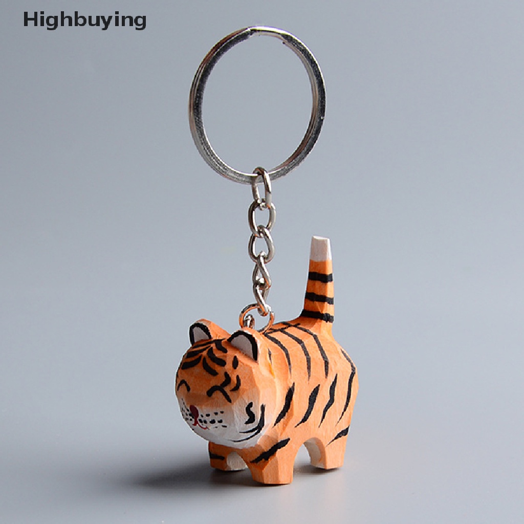 Hbid Murni Buatan Tangan Ukiran Kerajinan Harimau Ornamen Hewan Kecil Gantungan Kunci Siswa Ransel Liontin Kreatif Desktop Harimau Dekorasi Kerajinan Glory