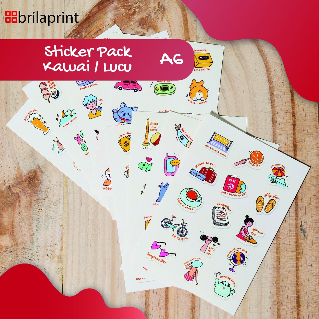 

Sticker Pack Kawai / Lucu / Sticker Anak | 1 pack isi 4 A6