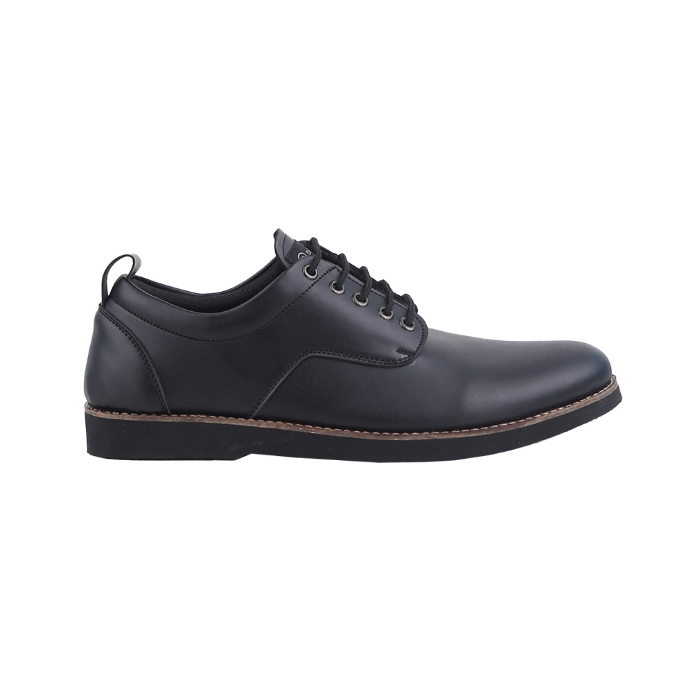 Sepatu Formal Casual Pria Sepatu Pantofel Black Cowok Laki Laki Trendi Kerja Kantor Sekolah Scurity Paskibra Pesta Kondangan UC18