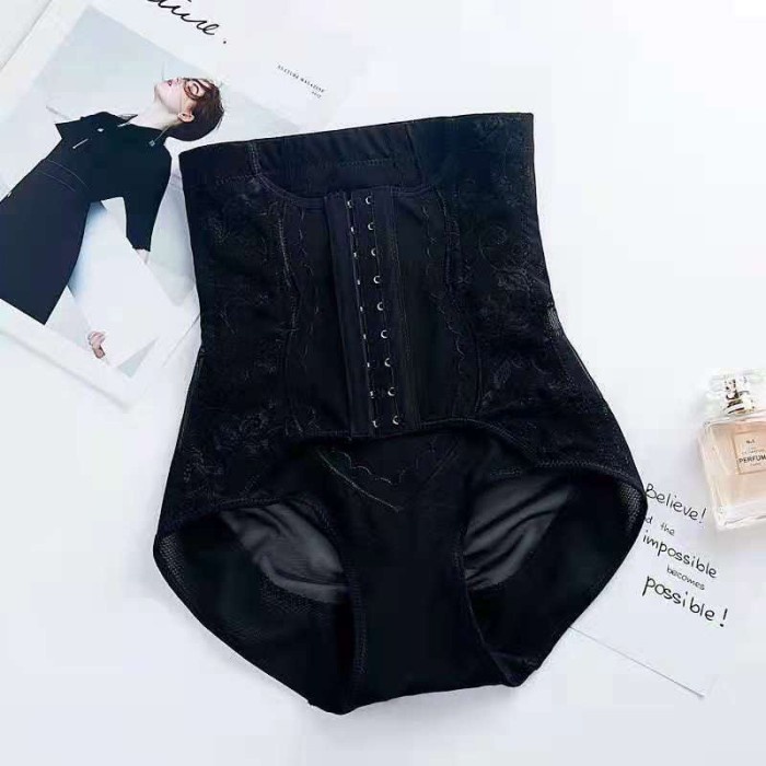 Korset Celana Korset | Korset Stagen Kancing | KORSET PELANGSING PERUT - SIZE - Hitam, M(D8O2) Korse