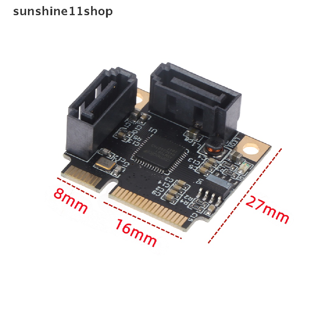 Sho ASM1061 Kartu Ekspanding Mini PCIE to SATA3.0 adapter Converter Controller N