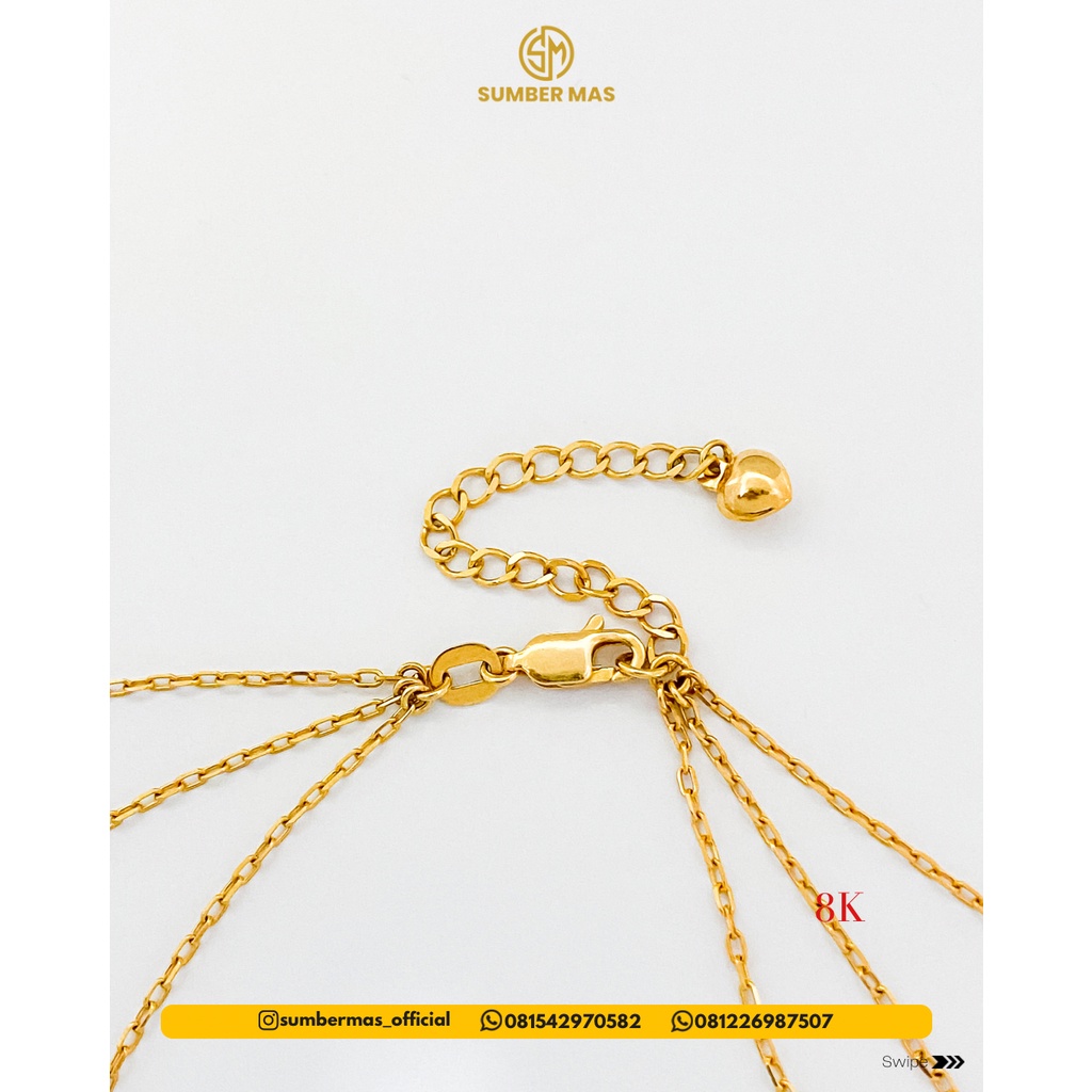 VAN CL**FF 3 LAYER NECKLACE 8K - SUMBER MAS
