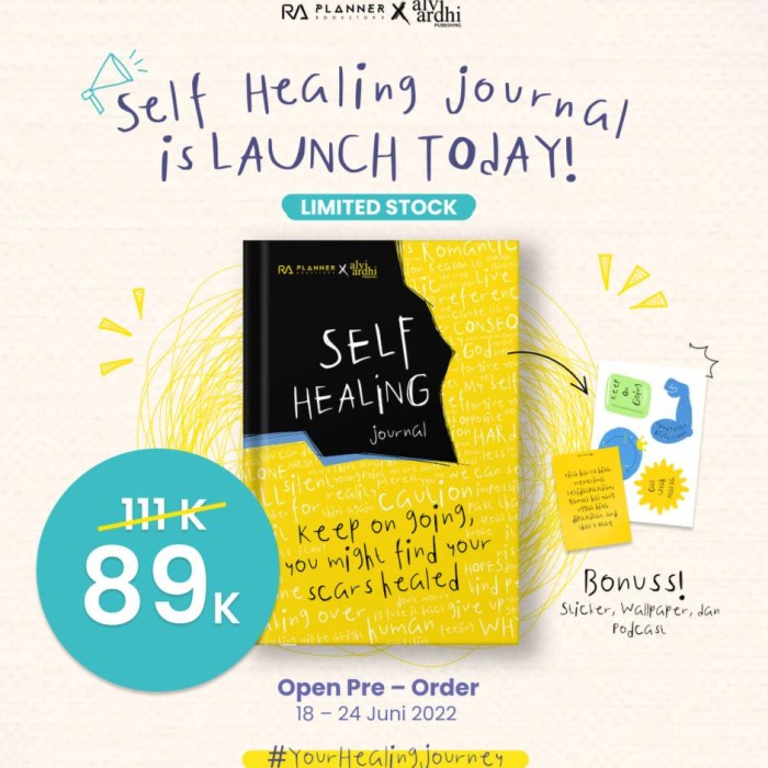 

Terlaris Buku Self Healing Journal Alviardhi X Raplanner