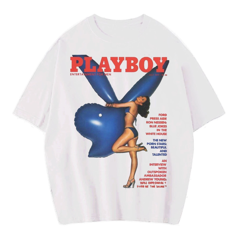 Patternmerch "playboy entertainment" Oversized T-shirt | kaos vintage