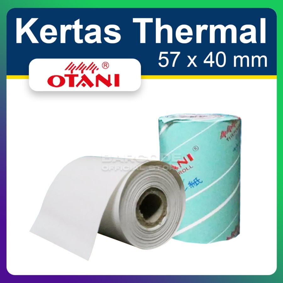 

KERTAS ROLL THERMAL MOBILE PRINTER BLUETOOTH 58 x 40 - 58x40 MM - 58x40MM - OTANI HITAM