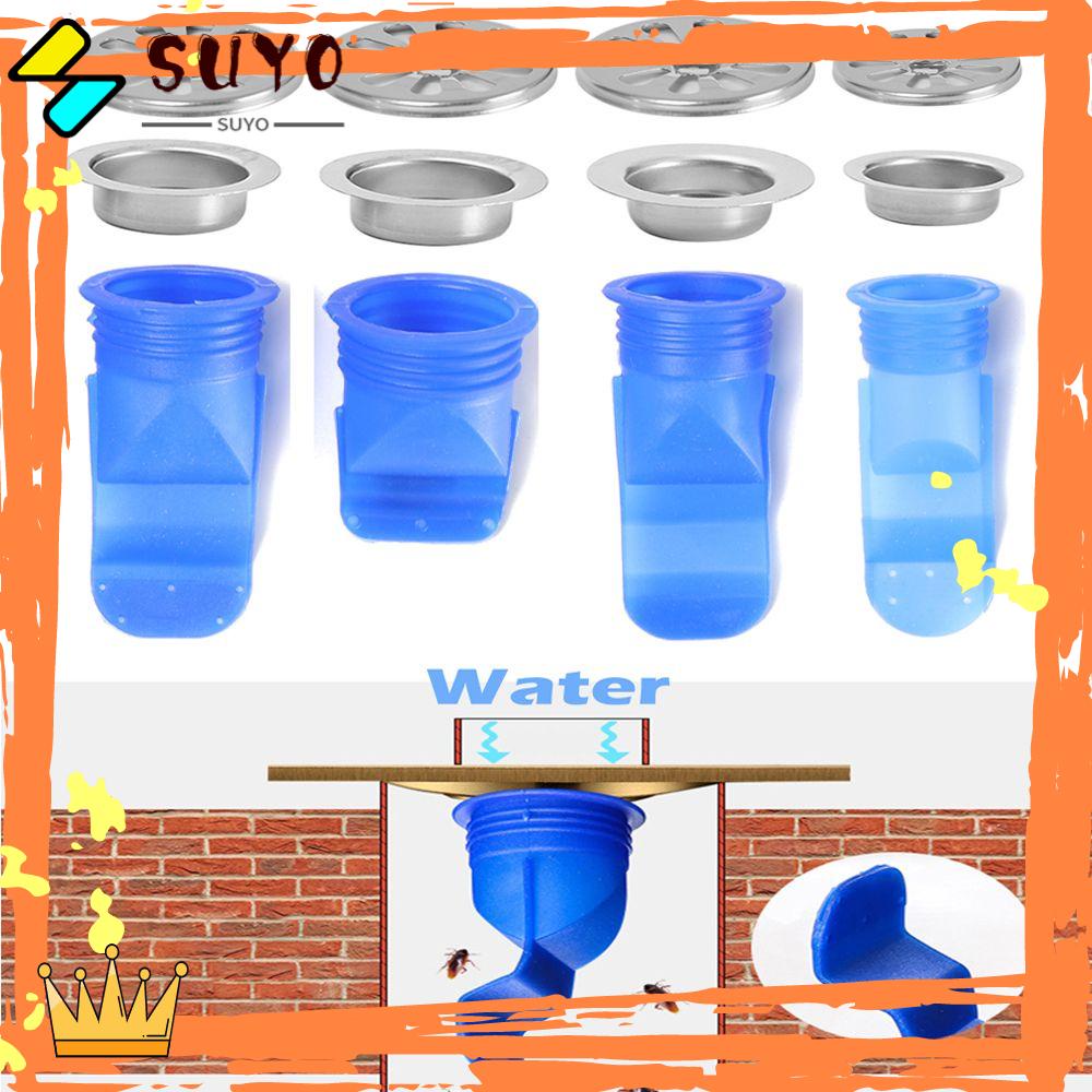 Suyo 1SET Drain Pipa Kontrol Serangga Dapur One Way Valve Toilet Seal Tabung Deodorant Silicone Core