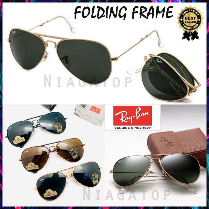 [ART. 1522] Kacamata Sunglasses Lipat Aviator Pria Folding Frame 3479 Anti UV