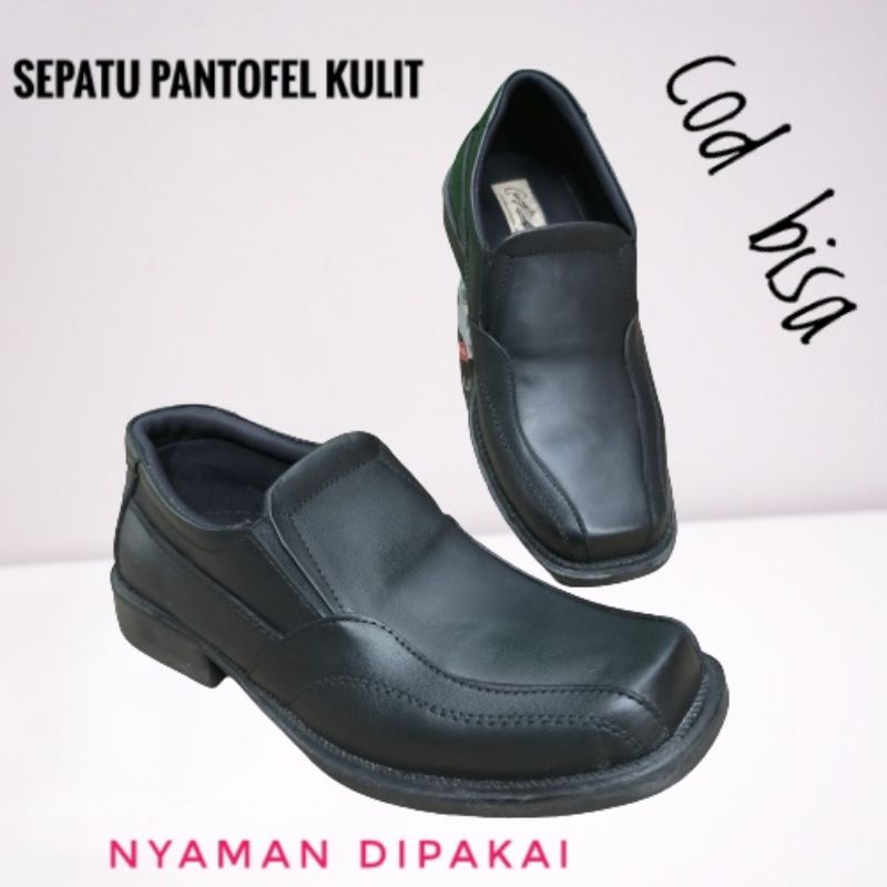 sepatu pria /sepatu kulit pria /sepatu kantor/ sepatu formal mukena kalem/ sepatu kerja/ sepatu dinas /sepatu fantopel kantor dinas pria