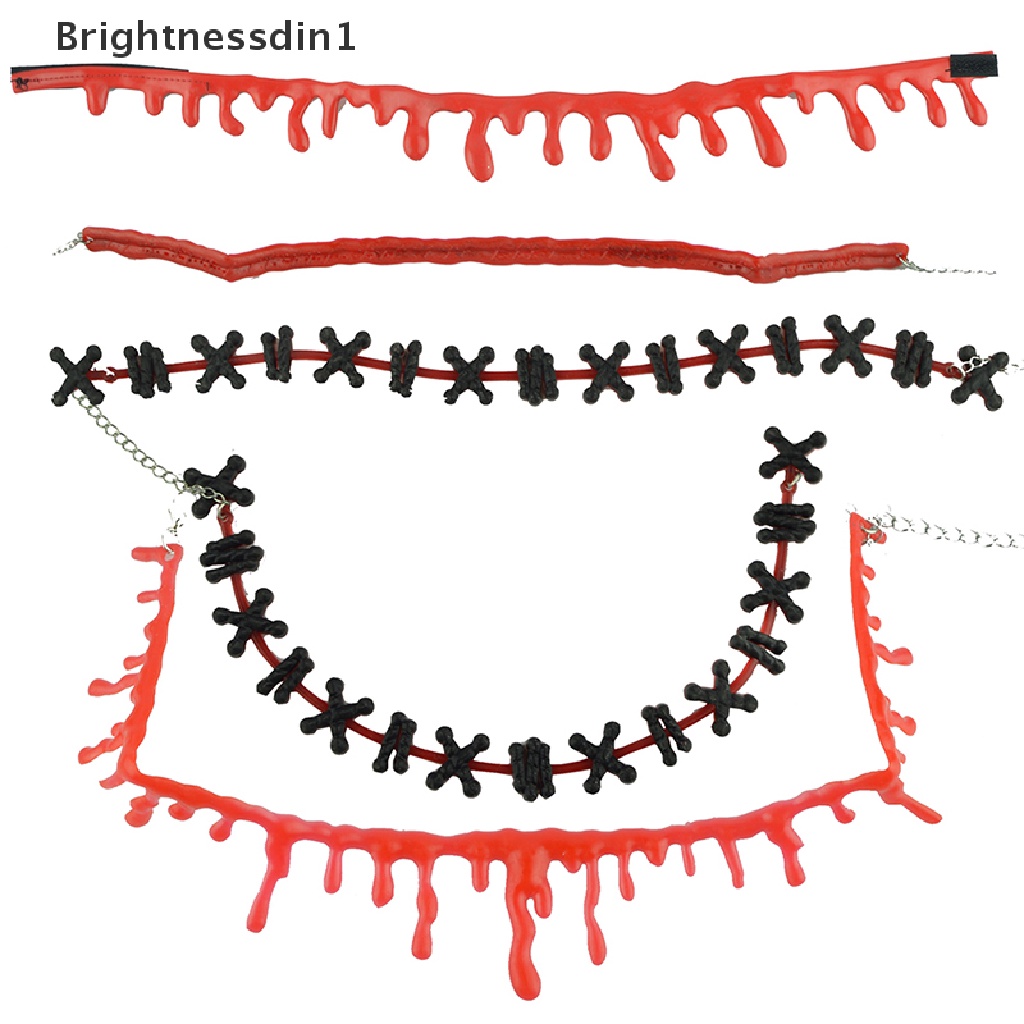 [Brightnessdin1] Halloween Blood Necklace Chokers Necklaces Pesta Halloween DIY Dekorasi Butik
