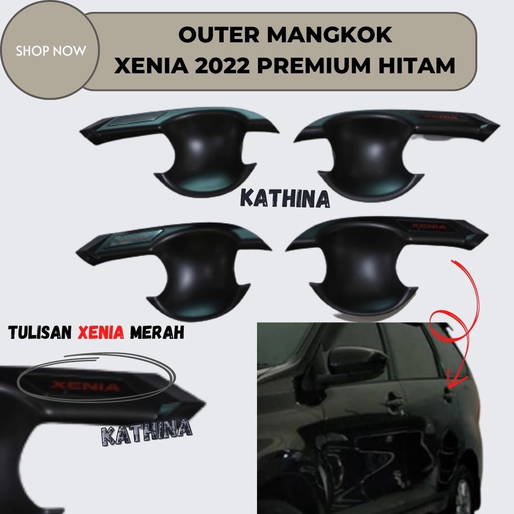 Outer Mangkok Pegangan Pintu Mobil Xenia 2022 Premium Hitam