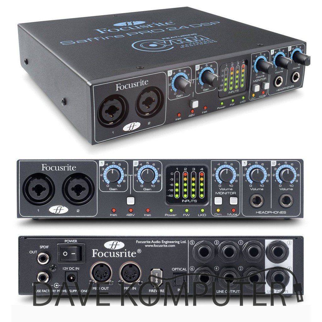 Focusrite Saffire Pro 24 DSP Audio & MIDI FireWire Interface with On-Board DSP