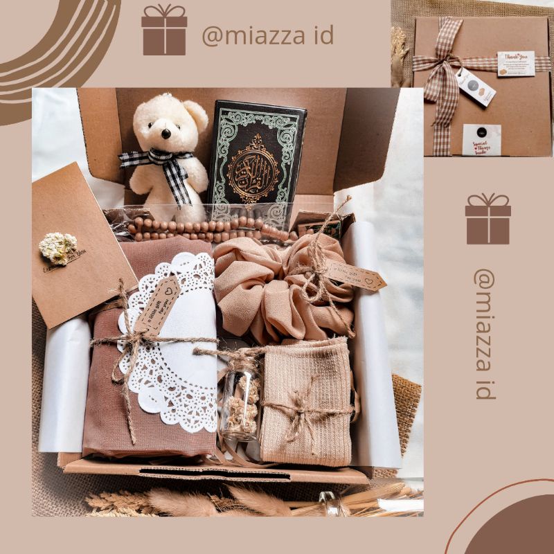 PAKET HADIAH HAMPERS HIJAB SQUARE KADO ULANG TAHUN / WISUDA / LEBARAN / RAMADHAN / WEDDING GIFT BOX TERMURAH