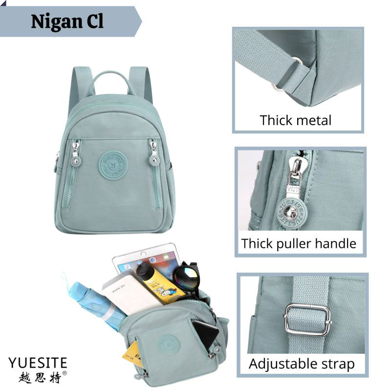 TAS RANSEL WANITA YUESITE NIGAN POLOS SMALL BACKPACK CEWEK KECIL