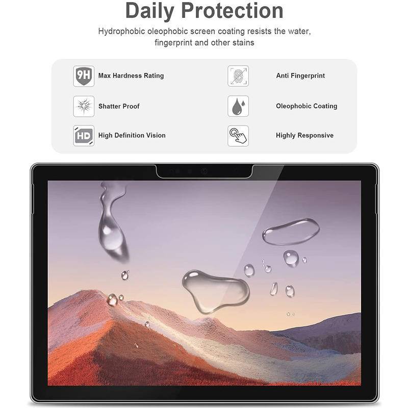 Untuk Microsoft Surface Pro 3 4 5 6 7 8 9x2021 10.8 12.3 13.0 Inch HD creen Protector Tempered Glass Untuk Permukaan Laptop Buku Go1 2 3 4 5