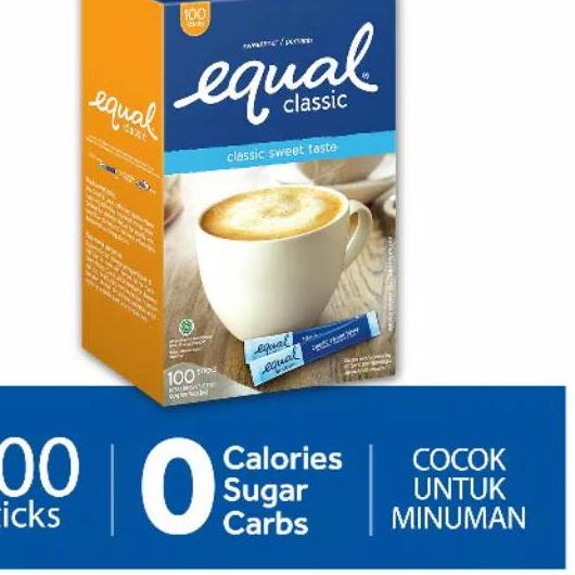 

♗ Equal Classic Zero Calorie Sweetener 100 stick ™