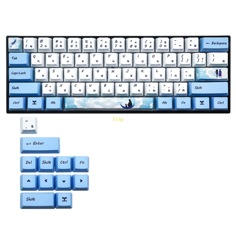 Btsg73 Untuk Key Dye Sublimation Keyboard Keycap PBT OEM Profil Keycap Untuk GH60 GK61