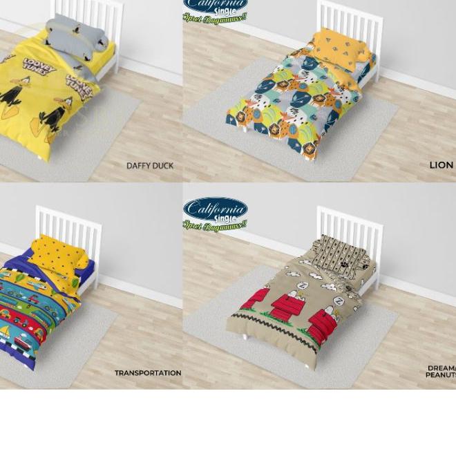 ➻ Sprei California  Single Size Disney Frozen Mickey Minnie Toy story Snoopy ☉