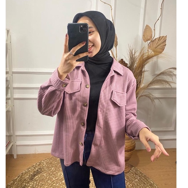 ZASKIYA - Aruna Outer Shirt / Kemeja Wanita / Outer Wanita / Jacket Wanita