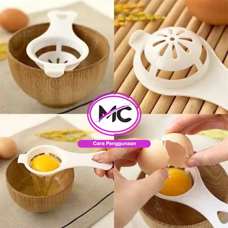 Sendok Pemisah Kuning Telur Saringan  Putih Dan Kuning Telur Egg Separator Alat Pemisah Telor