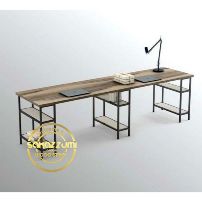 MEJA KERJA / MEJA KOMPUTER KAYU JATI