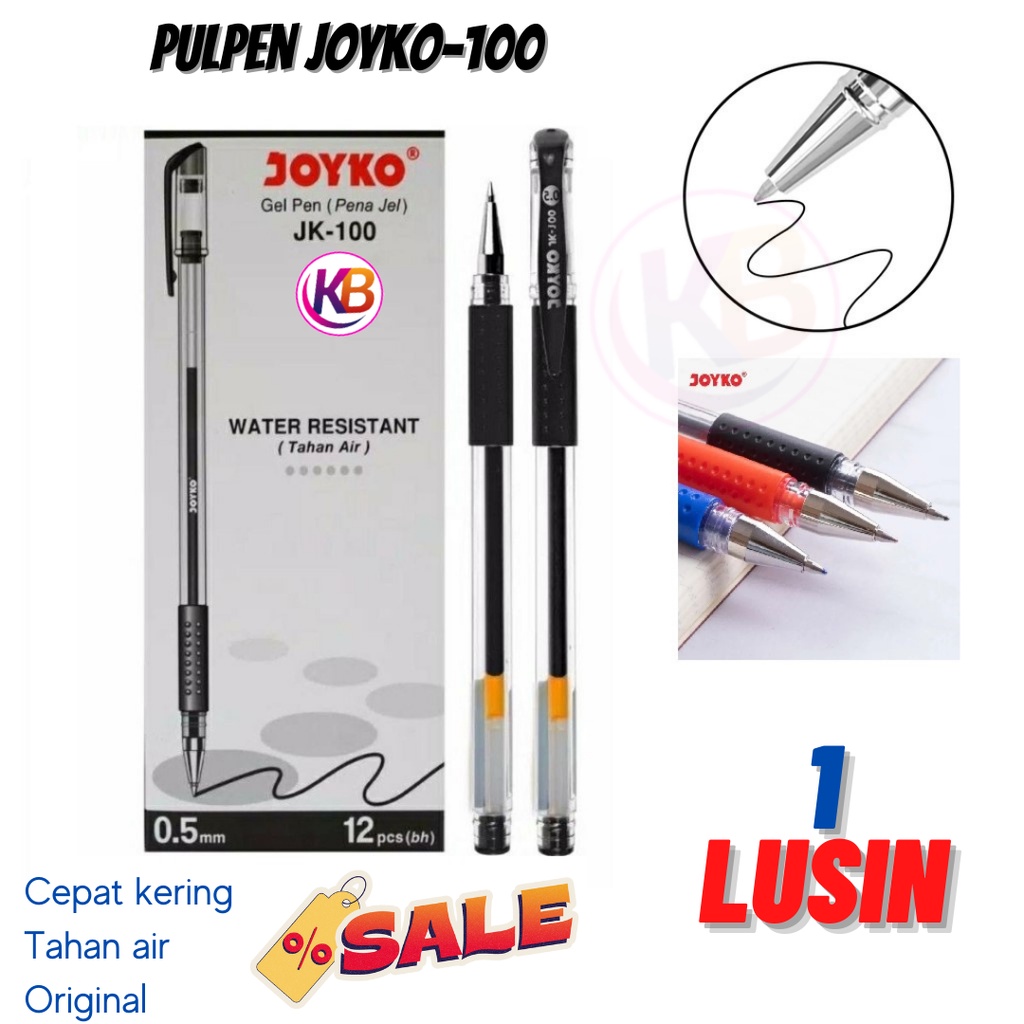 

YIN ( PROMO 1 LUSIN ) Pulpen Gel (Joyko 100-NT) (Joyko 100) / Gel Pen / Bolpen / Alat Tulis Pena