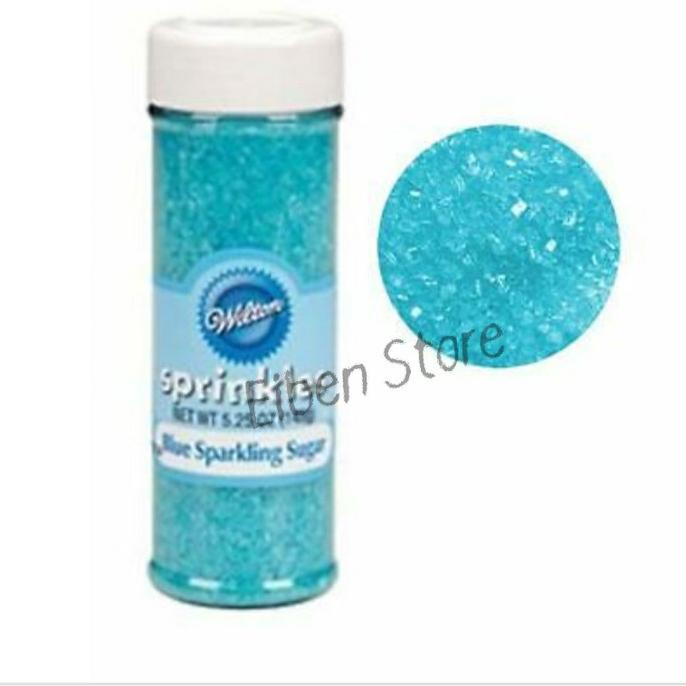 

Wilton Blue Sparkling Sugar / Gula2 Dekorasi Kue Biru -Btl 3,25oz