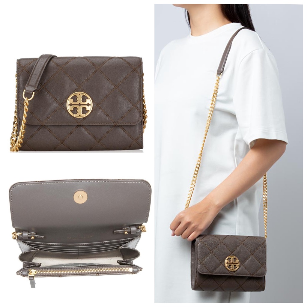 Tas TB Willa Chain Wallet Volcanic Stone sz 19x16x4cm