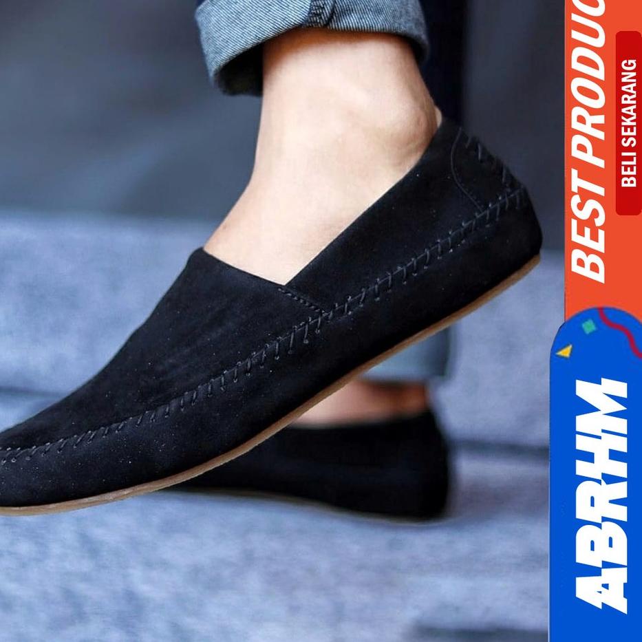 ➭ ABRHM x HUNICI - Sepatu Slip On Pria Sepatu Casual Pria Sepatu Kulit Syntetic Pria Sepatu Original
