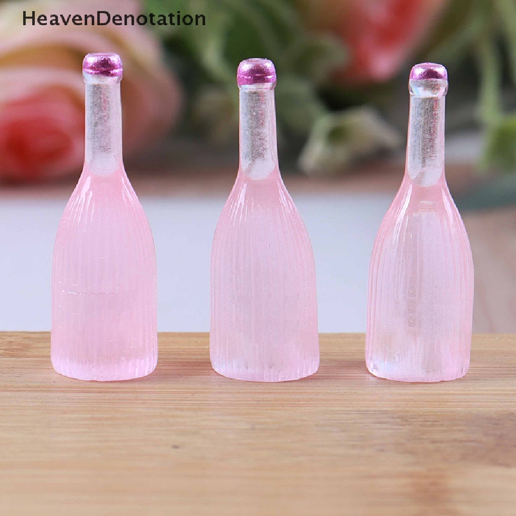 [HeavenDenotation] 10pcs 1per12mini Resin Rumah Boneka Miniatur Botol Anggur Boneka Minum Simulasi HDV