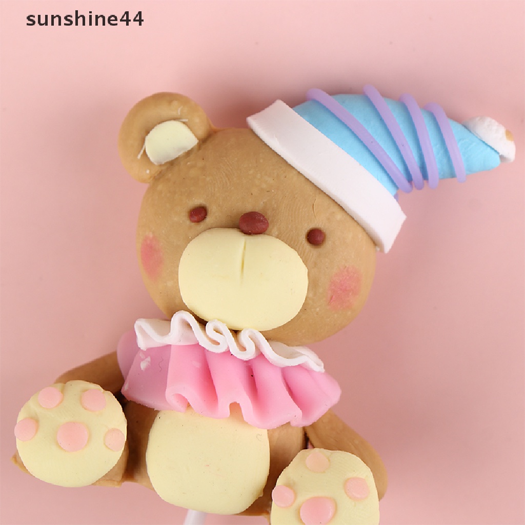 Sunshine Kartun Lovely Bear Birthday Party Cake Topper Hiasan Kue Makanan Penutup Kue ID