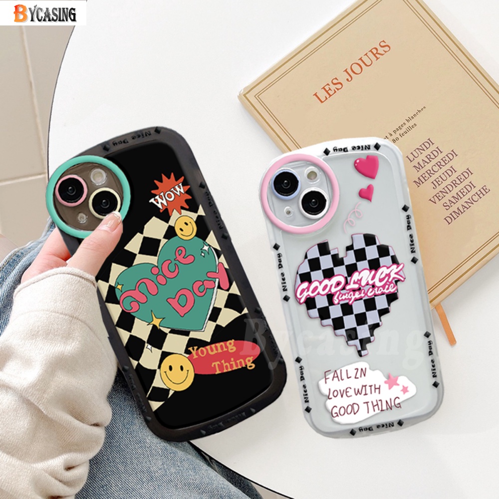 Redmi Note11 Pro Note 11S Redmi 10C 10A 9C 9T 9A 10 Note 10S Note9S Note8 Pro Note7 Poco M5S M3 Pro X3 NFC Shockproof Graffiti Nice Day Love Heart Soft Clear Casing Ponsel Pasangan BY