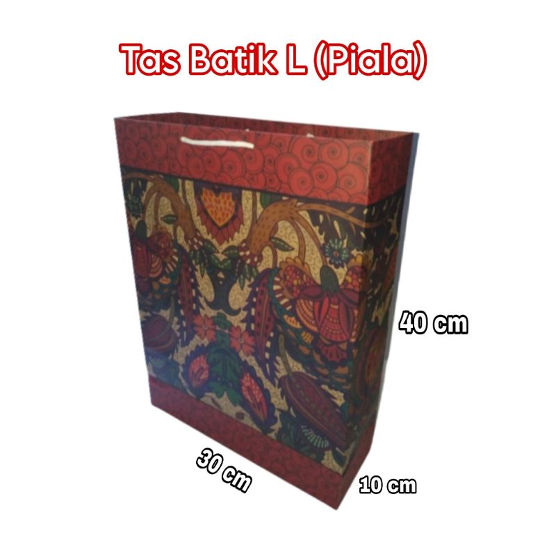 

Paperbag Piala / motif batik / Ukuran 30x40x10