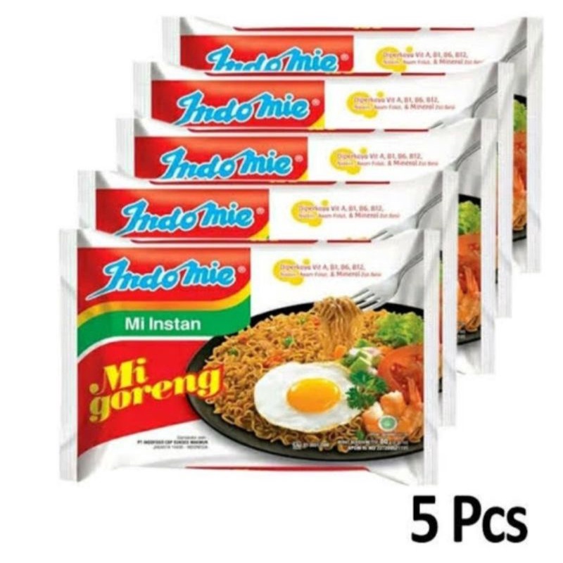 

Paket Indomie Goreng isi 5 pcs