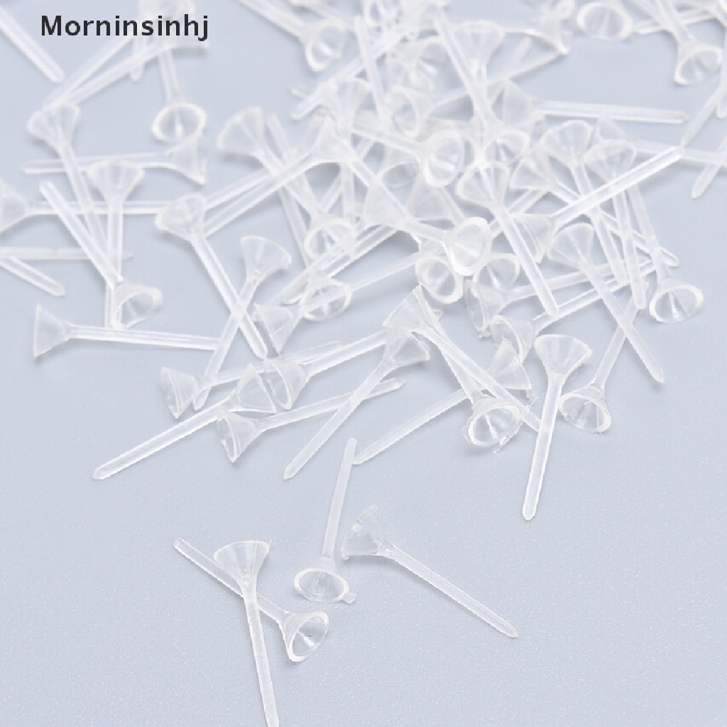 Mornin 500Pcs/Lot Plastik Kosong Datar/Cup Stud Earring Pin Pad Anting Membuat Perhiasan id