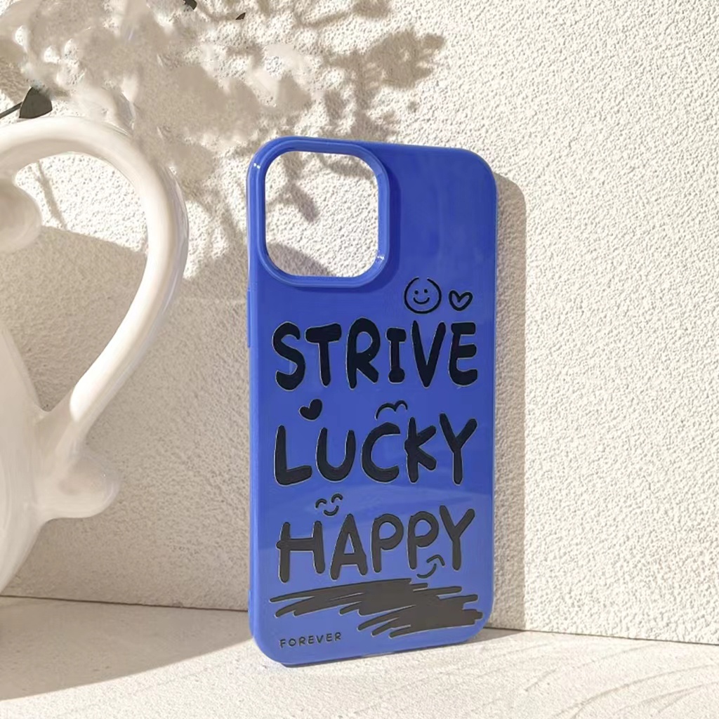 IPHONE Ins Huruf Graffiti Cocok Untuk Iphone14 14pro 14plus 13 13mini 13pro 13prm iPhone12 7Plus 8Plus Xr XS 13 12mini Pro Max Empat Sudut Casing Ponsel Tahan Guncangan