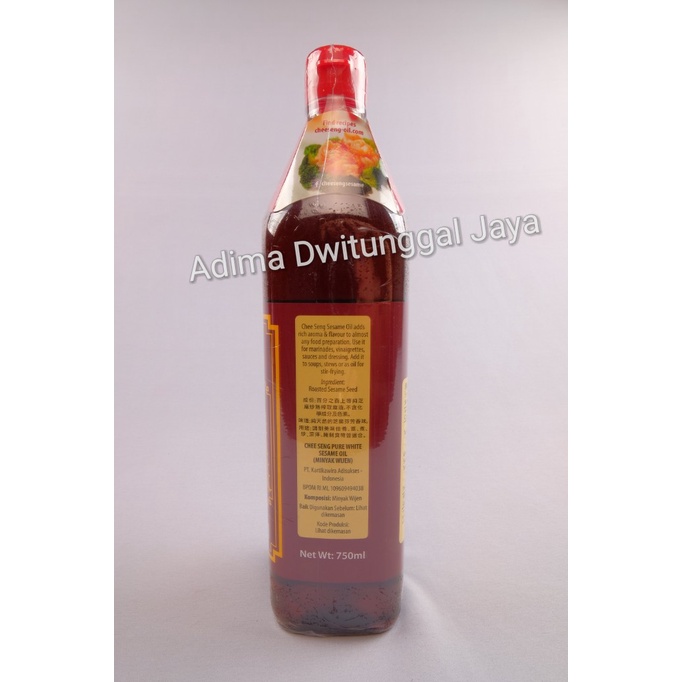 Minyak Wijen / Pure White Sesame Oil Chee Seng 750 ml