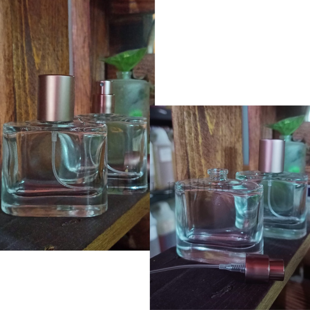 BOTOL PARFUM 50ML OVALIN R0SE G0LD // 1 KARTON + BUBBLE WARP