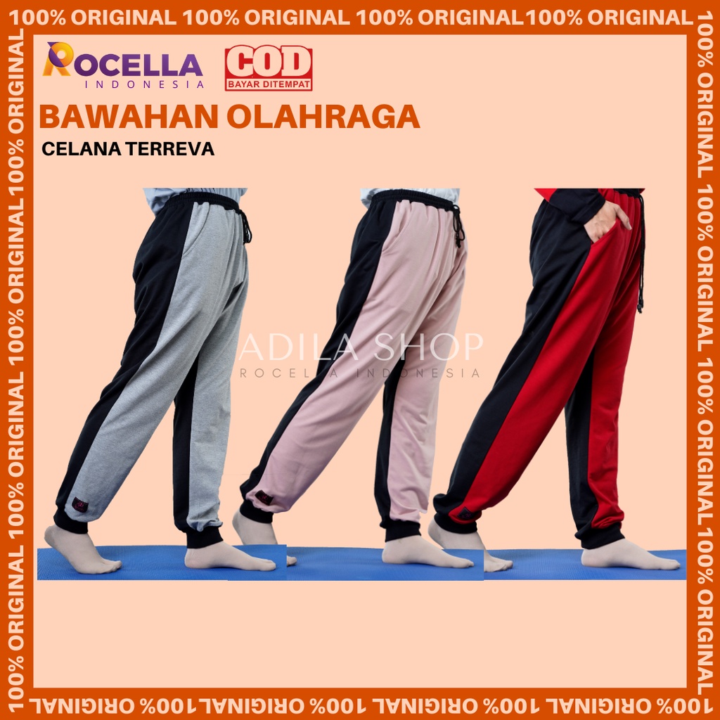 ROCELLA Rocella Celana Terreva/Celana Olahraga Muslimah/Celana Yoga Muslimah/Celana Senam