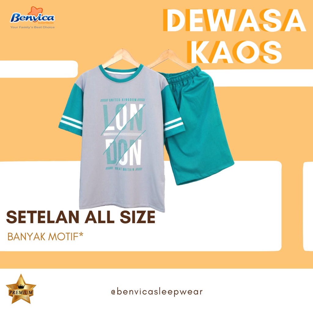 BAJU TIDUR  SETELAN KAOS CELANA  PENDEK LAKI-LAKI PRIA DEWASA ALL SIZE BANYAK MOTIF